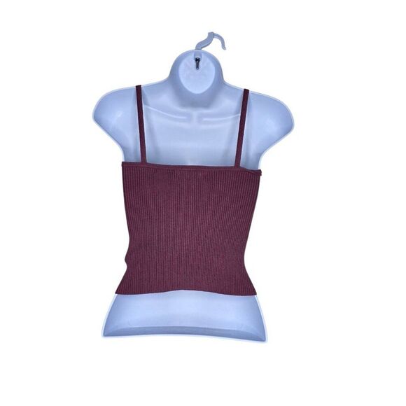 Madewell Strappy Cropped Bustier Tank Top Womens XXS Plum Purple - Picture 3 of 7